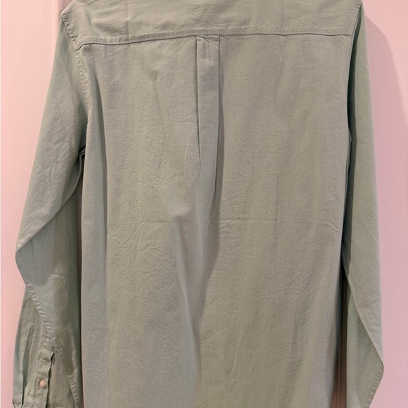 Mint Green Long-Sleeve Mandarin Collar Shirt - Picture 8 of 8